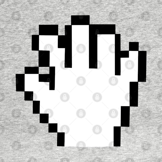 Old Classic Mac Hand Cursor Icon by GoneawayGames